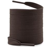 WEGOODZF Flat Waxed Shoe Laces: 2 Pairs 8MM Wide Cotton Wax Shoelaces for Boots 130CM Dark Brown