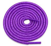 WEGOODZF Round Glitter Shoe Laces: Shiny Metallic Sparkle Shoe Strings - 2 Pair, 08 Purple, 63 inch(160CM)