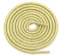 WEGOODZF Round Glitter Shoe Laces: Shiny Metallic Sparkle Shoe Strings - 2 Pair, 21 Light Gold, 55 inch(140CM)