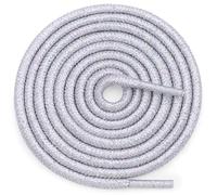 WEGOODZF Round Glitter Shoe Laces: Shiny Metallic Sparkle Shoe Strings - 2 Pair, 22 Sequin Silver, 47 inch(120CM)