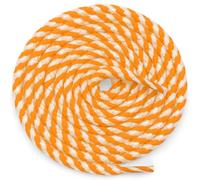 WEGOODZF Round Glitter Shoe Laces: Shiny Metallic Sparkle Shoe Strings - 2 Pair, 29 Orange-silver, 55 inch(140CM)