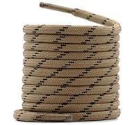 WEGOODZF Round Walking Boot Laces: 2 Pairs 63'' Light Brown Black Shoelaces
