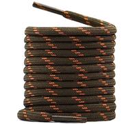 WEGOODZF Round Walking Boot Laces: 4.5MM Thick 160cm Long Light Brown Orange Dots Heavy Duty Shoelaces for Outdoor Hiking Shoes Work Boots 2 Pairs Non Slip Safety Bootlaces for Men Women