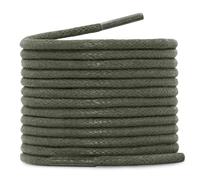 WEGOODZF Round Waxed Shoe Laces: 2.5MM Thin 80CM Long Army Green Cotton Formal Dress Shoelaces 2 Pairs Premium Wax Shoelace for Men Women Oxford Golf Shoes Brogues Derbys