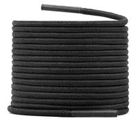 WEGOODZF Thin Cotton Waxed Shoelaces: 2MM 60CM Long Black Round Wax Men Dress Shoe Laces 2 Pairs