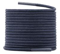 WEGOODZF Thin Cotton Waxed Shoelaces: 2MM 60CM Long Dark Blue Round Wax Men Dress Shoe Laces 2 Pairs