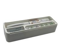 Wegovy® & Mounjaro Compatible Sliding Lid Pen Case - GLP-1 Weight Loss Injection Pen Storage Box with Adapters for Multiple Pen Sizes - Holds Pen, Needle Tips & Swabs - Travel, Fridge or Home - White