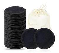 wegreeco 40 Pack Reusable Makeup Remover Pads, Washable Reusable Cotton Rounds Pads for Face, Makeup Remover Cloths for All Skin - (Black)