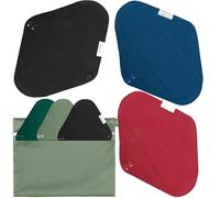 Wegreeco Cloth Menstrual Pads - Soft Washable Pads for Women - Reusable Panty Liners for Women - 6 Pack with 1 Cloth Mini Wet Bag (Small, Retro-Style)