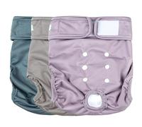 wegreeco Washable Reusable Premium Dog Diapers, Pack of 3, Small Dog Puppy & Doggy Diapers Female, Dog Period Panties Diapers Female in Heat Large