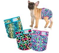 wegreeco XX-Large Dog Diapers Female No Tail Hole, Reusable French Bulldog Diapers Female （Cow Pattern XX-Large）