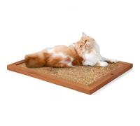 WeGXY Vertical Cat Scratching Post - Wall or Floor Mounted - Natural Sisal and Wood - Height Adjustable
