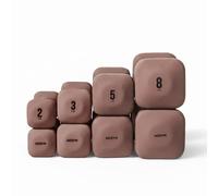 WeGym Home Gym Square Dumbbell Set, 2-8 Pounds Pair, Pink