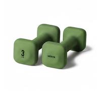 WeGym SafeGrip Square Dumbbells with Anti Slip Handles, Aesthetic Free Weights for Home Workouts, Stable Design Prevents Rolling during Floor Exercises (3LB, Pair Forest)