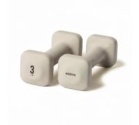 WeGym SafeGrip Square Dumbbells with Anti Slip Handles, Aesthetic Free Weights for Home Workouts, Stable Design Prevents Rolling during Floor Exercises (3LB, Pair Sandstone)