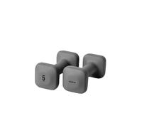 WeGym SafeGrip Square Dumbbells with Anti Slip Handles, Aesthetic Free Weights for Home Workouts, Stable Design Prevents Rolling during Floor Exercises (5LB, Pair Slate)