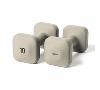 WeGym Square Dumbbells, Hand Weights for Home Gym, 10 lb Pair, Sandstone