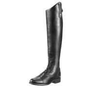 WEHAM Black,42,Women Men Equestrian Boots Retro Lace up PU Leather Knight Boots Outdoor Riding Long Boots for Beginner