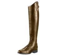 WEHAM Brown,38,Women Men Equestrian Boots Retro Lace up PU Leather Knight Boots Outdoor Riding Long Boots for Beginner