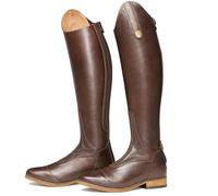 WEHAM Brown,44,Women Men Equestrian Boots Retro Lace up PU Leather Knight Boots Outdoor Riding Long Boots for Beginner