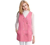 WEHAM EMF 5G Anti-Radiation Vest, Maternity Work Clothes Top Pregnant Dress Apron, WiFi RFID Protect Tunic Silver Fabric Shield Tank,Pink,XXL