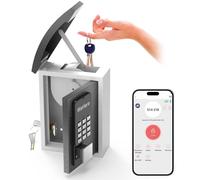 WeHere Key Lock Box Wall Mount, Key Drop Box, Smart Key Box, OTP/APP/Fixed Code/Key Unlock, Key Safe Security Storage for House, Realty Business, Apartment, Store
