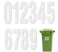 wehers Wheelie Bin Numbers - 3 Pack, Black, Vinyl, Bin Stickers, 7" H x 2.75" W, Style 8, Outdoor, Garage