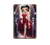 WEHGE Betty Boop Vintage Movie Anime Poster 7 Retro Poster Metal Tin Sign Chic Art Retro Iron Painting Bar People Cave Cafe Family Garage Poster Wall Decoration 8x12inch(20x30cm)