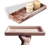 Wehous Large Rectangular Tray Mold with Edges, 12.3in Concrete Storage Container, Big Plate Candle Holder Silicone Molds for Epoxy Resin, DIY Cement Plaster Art Craft Home Decor