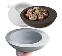 Wehous Large Round Container Mold, Silicone Irregular Bowl Storage Resin Concrete Molds, Candle Holder Succulent Planter Jewelry Trinket Tray Plate Mold DIY Epoxy Resin Casting Plaster Cement Decor