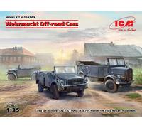 Wehrmacht Off-road Cars (Kfz.1, Horch 108 Typ 40, L1500a) 1:35 Plastic Model Kit