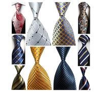 Wehug Lot 10 PCS Classic Mens tie 100% Tie Woven Jacquard Neckties Ties for men EU-Lot10-tie003