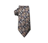 Wehug Men's Classic Paisley Tie Silk Woven Necktie Jacquard Neck Brown Ties For Men EU-LH0003