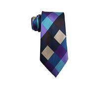 Wehug Men's Classic Plaid Tie Silk Woven Necktie Jacquard Neck Purple Ties For Men EU-LG0026
