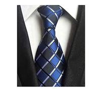 Wehug Men's Classic Plaid Tie Silk Woven Necktie Jacquard Neck Ties For Men EU-LH0002