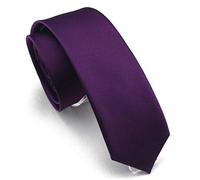 Wehug Men's Classic Pure Color Tie Slim Purple Tie Skinny Ties For Men 2.4'' (6cm) EU-LE0014