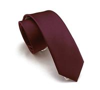Wehug Men's Classic Solid Color Tie Slim Purple Red Tie Skinny Ties For Men 2.4'' (6cm) EU-LE0009