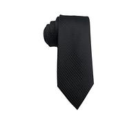 Wehug Men's Classic Solid Plaid Tie Silk Woven Necktie Jacquard Neck Black Striped Ties For Men EU-LD0079