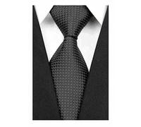 Wehug Men's Classic Solid Tie Silk Woven Necktie Jacquard Neck Black Ties For Men EU-LD0056