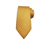 Wehug Men's Classic Stripe Jacquard Woven Orange Silk Tie Formal Party Suit Necktie Neck Ties For Men EU-Ld0036