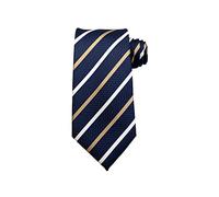 Wehug Men's Classic Stripe Tie Silk Woven Necktie Jacquard Neck Navy Blue Ties For Men EU-LD0040