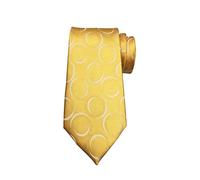 Wehug Men's Classic Tie Silk Woven Necktie Jacquard Neck Yellow Ties For Men EU-LD0038
