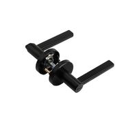 WEHZAFMM Indoor Door Lock with Key Single Tongue Silent Door Handle(Black-Keyless)