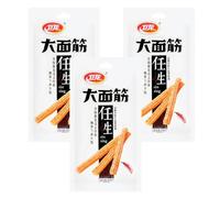 Wei Long Big Latiao Hot Stick Gluten Strips Chewy Asian Snacks 106g 卫龙又辣又爽口小零食 (Pack of 3)