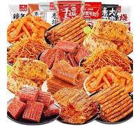Wei Long Latiao snack gift package,A variety of spicy strips,spicy big gluten,spicy and spicy casual snacks,Delicious Chinese Snacks,convenience food (1050g (80 Small packets))