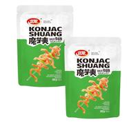 Wei Long Spicy Strips Instant Snacks 卫龙 魔芋爽 素毛肚 252g - Sour & Hot (Pack of 2)