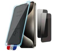 Wei Tech Car Installation Privacy Screen Tempered Glass for iPhone 12, 6.1 Inch - 9H Hardness, Anti-Sight, Ultra HD, Edge-to-Edge, Scratch-Resistant, Bubble-Free Installation, Pack of 2 Screen