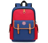 weiatas Kids Backpack Preschool Kindergarten Primary School Book Bag for Boys Girls (Red-blue, Large)