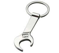 WEIBAIERGAOMAI Silver Bottle Opener Keychain Mini Wrench Pendant Soda Beer Bartender Bottle Opener Key Ring for Men and Women