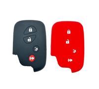 WEIBISS Soft Silicone Key Fob Cover Protector Keyless Jacket Remote Holder for Lexus GX460 RX350 ES350 IS250 GX460 LX570 IS350 GS430 GS300 GS450h HYQ14AEM HYQ14ACX, Black Red